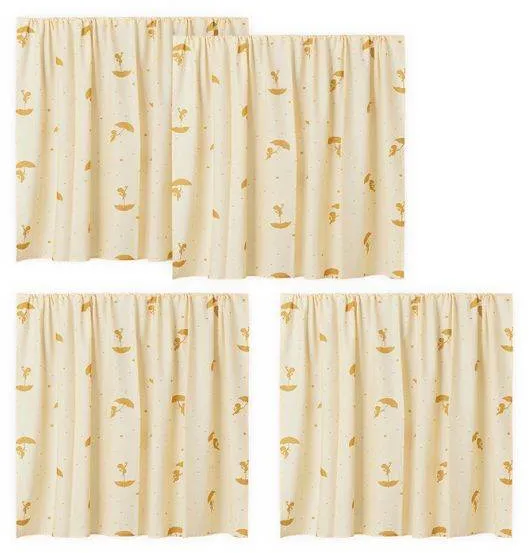 Hoppekids Ole Lukoie gardiner til halvhøyseng - Gul