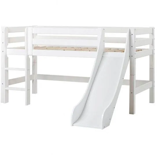 Hoppekids ECO Luxury halvhøyt seng med sklie og stige - 120x1200