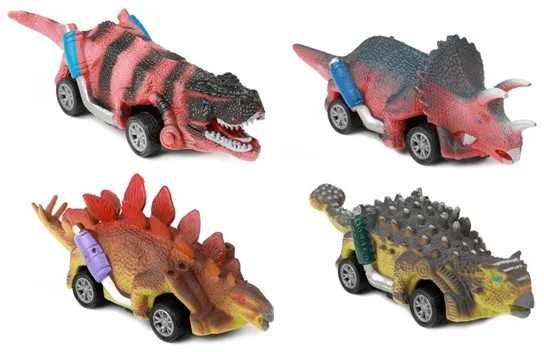 Toi-Toys World of Dinosaurs Dino Pullback Car 4 stk.