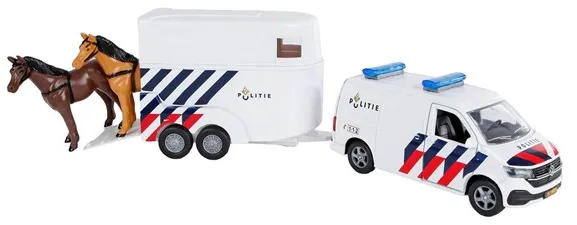 Kids Globe VW Transporter Politi med Hestetrailer